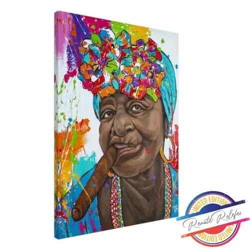Kunstdruk Cubaanse Dame I - Happy Paintings