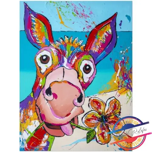 Poster funny Donkey - Happy Paintings