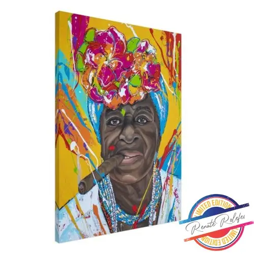 Kunstdruk Cubaanse Dame III - Happy Paintings