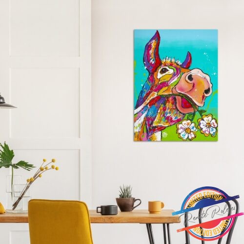 Poster Donkey in green - Happy Paintings
