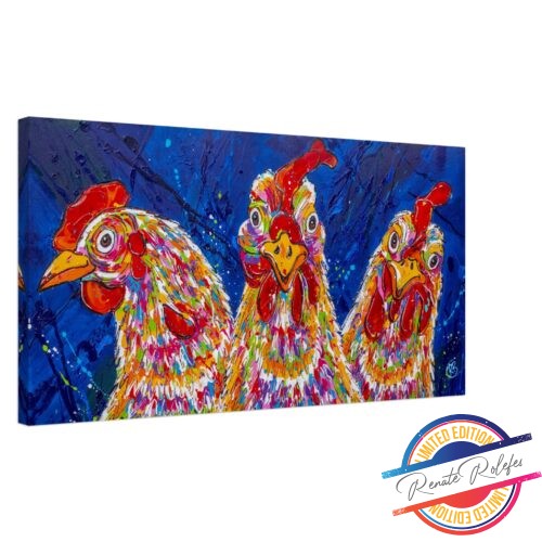 Art Print Funny Chickens