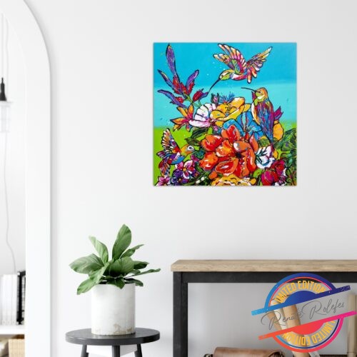 Poster Butterfly garden - Happy Paintings