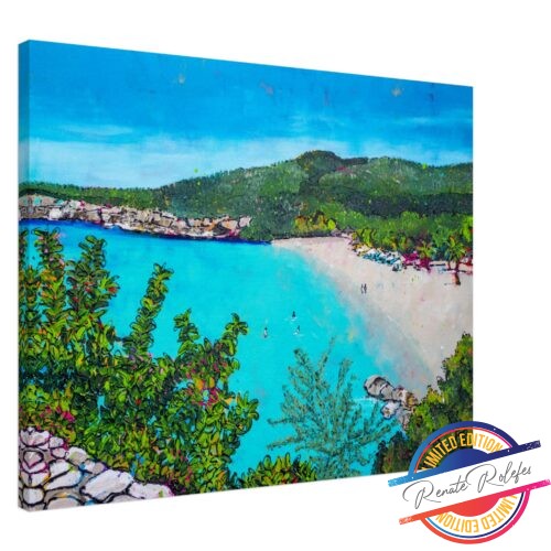 Art Print Playa Grote Knip Curaçao - Happy Paintings
