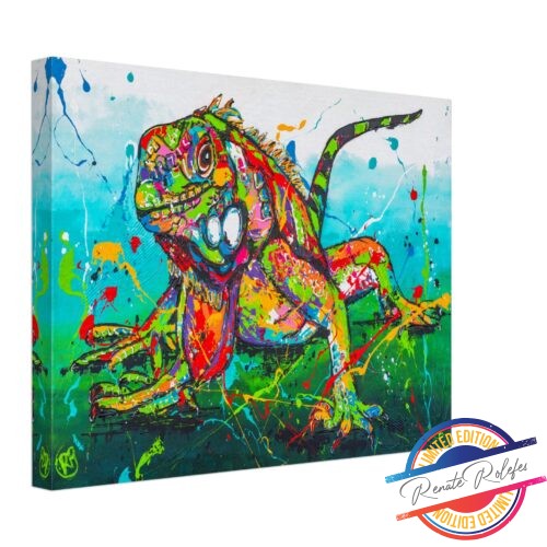 Art Print Colorful Iguana - Happy Paintings