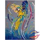 Poster flying Parrot - Happy Paintings