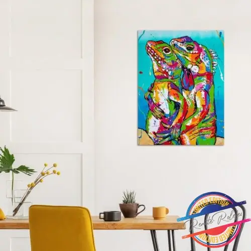 Poster Iguana duo - Happy Paintings