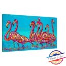 Art Print Flamingos in the water - Happy Paintings