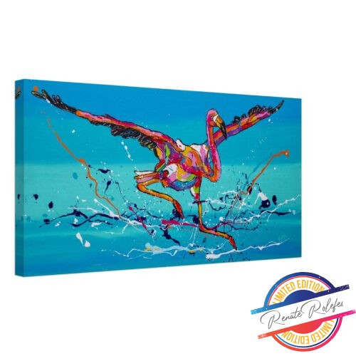 Art Print Flamingo on the water