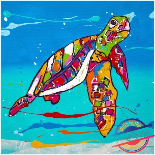 Poster Sea turtle - Happy Paintings