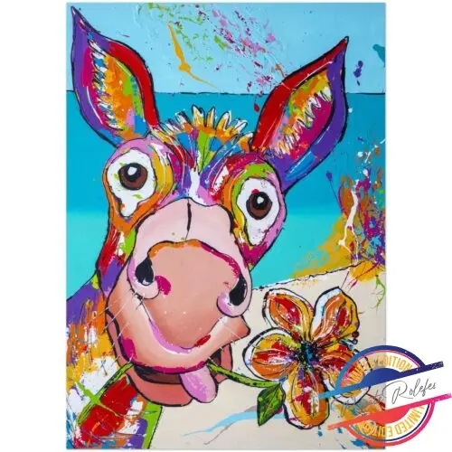 Poster funny Donkey - Happy Paintings