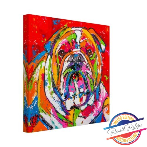 Art Print Bulldog - Happy Paintings