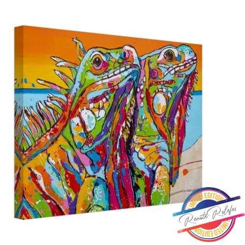 Art Print two iguana's - Happy Paintings