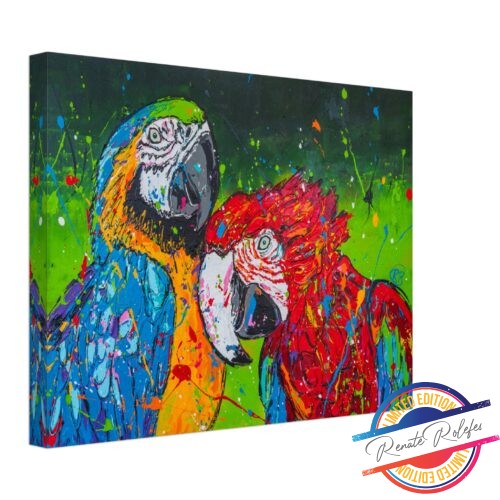 Art Print two Parrots - Happy Paintings