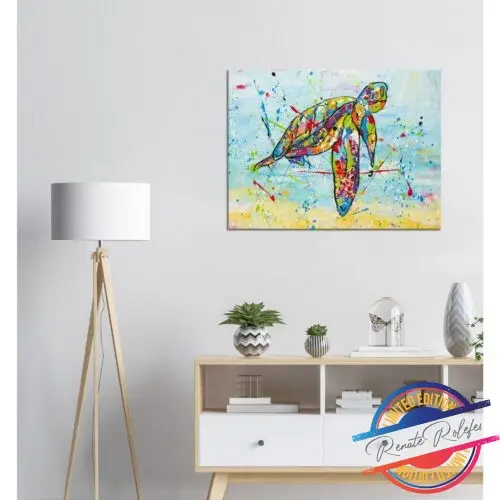 Art Print Sea Turtle - Happy Paintings