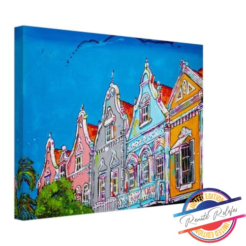 Art Print Houses Aruba - Happy Paintings