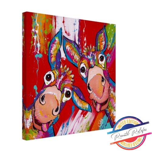 Art Print Crazy Donkeys - Happy Paintings