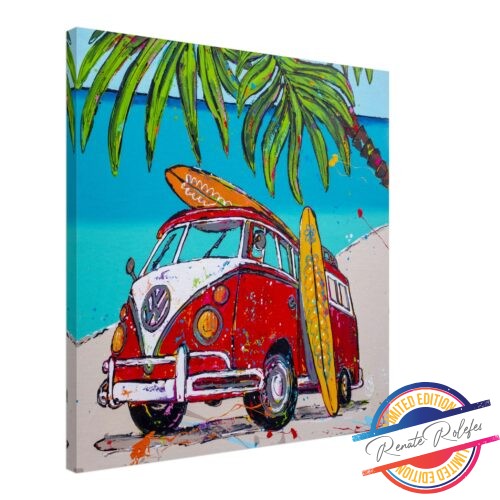 Art Print VW on the beach - Happy Paintings