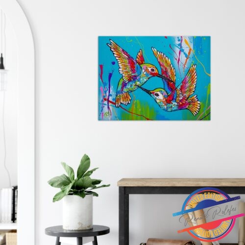 Poster Hummingbirds in love - Happy Paintings