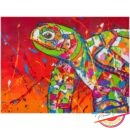 Poster Turtle in red - Happy Paintings