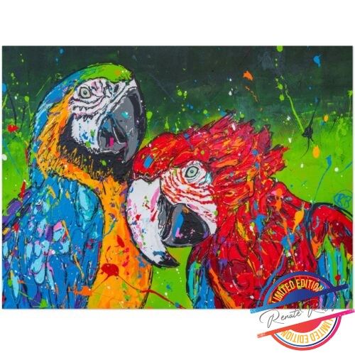 Poster two Parrots - Happy Paintings