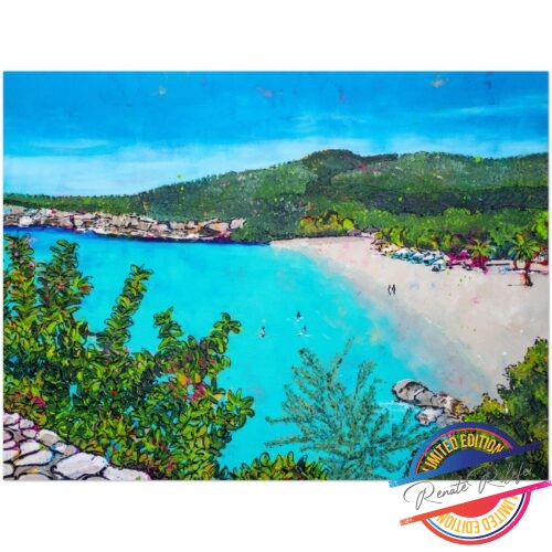 Poster Playa Grote Knip Curaçao - Happy Paintings