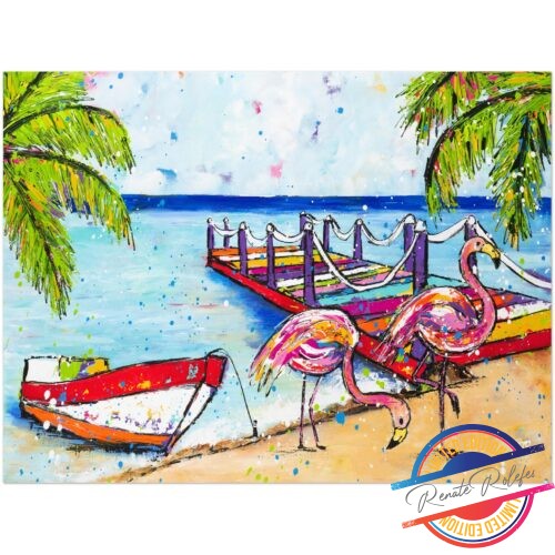 Poster Kokomo beach Curaçao - Happy Paintings