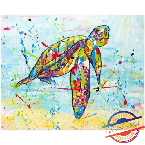 Poster Happy Turtle - Happy Paintings