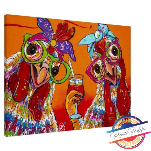 Art Print Chicken party - Happy Paintings