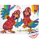Painting talking parrots - happy paintings