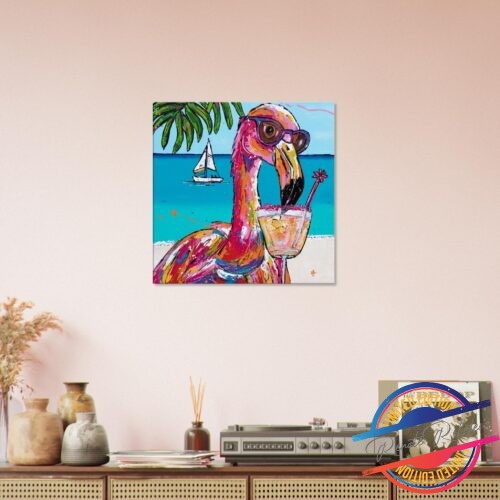 Art Print Tropical Toast Flamingo