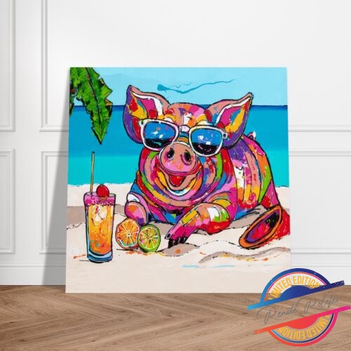 Poster Sunny Sips Pig