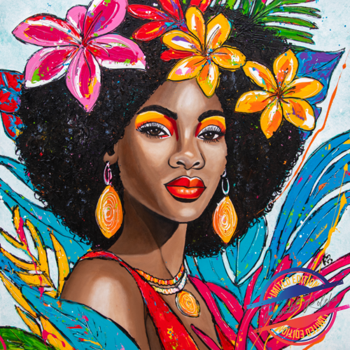 Painting Vibrant Caribbean Woman