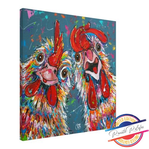 Art Print Chickens with Character